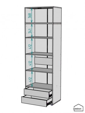 Шкаф с антресолью Linnea MHR-2POA-4 2450х800х510 (Белый-М 11.1.2) в Тюмени - tumen.mebel24.online | фото 3
