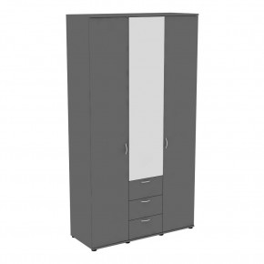 Шкаф с зеркалом Ольга H57_M (Графит) в Тюмени - tumen.mebel24.online | фото