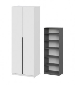 Шкаф ШК-5 + 4 полки (800) Белый текстурный в Тюмени - tumen.mebel24.online | фото 2