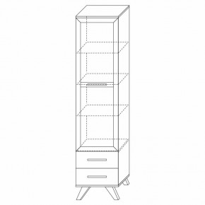 Шкаф-витрина 450 Вега Скандинавия в Тюмени - tumen.mebel24.online | фото 3