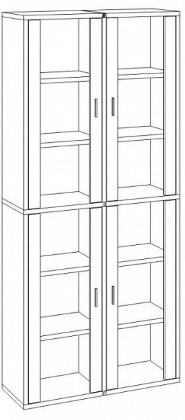 Шкаф-витрина Домино СУ(ш2в2)+4ФС в Тюмени - tumen.mebel24.online | фото 3