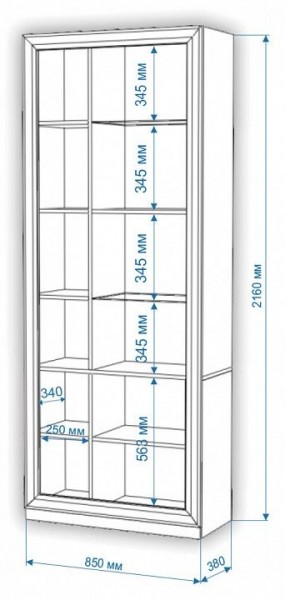 Шкаф-витрина Нобиле ШВтВ-ФСД-БЯН в Тюмени - tumen.mebel24.online | фото 3