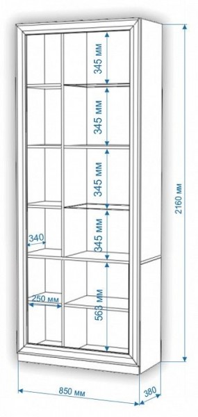 Шкаф-витрина Нобиле ШВтВ-ФСД-ФГК в Тюмени - tumen.mebel24.online | фото 3