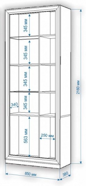 Шкаф-витрина Нобиле ШВтВ-ФСД-ФГК в Тюмени - tumen.mebel24.online | фото 3