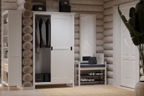 Скамья 85 Кантри для обуви, массив сосны, цвет белый в Тюмени - tumen.mebel24.online | фото 4