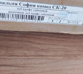 Спальня София СП-20 Пенал с зеркалом и ящ-ми (Дуб крафт табачный) в Тюмени - tumen.mebel24.online | фото 2
