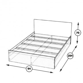 Стандарт Кровать 0900, цвет дуб сонома, ШхГхВ 93,5х203,5х70 см., сп.м. 900х2000 мм., без матраса, основание есть в Тюмени - tumen.mebel24.online | фото 4