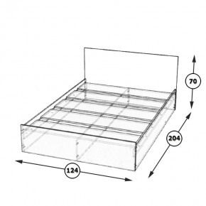 Стандарт Кровать 1200, цвет дуб сонома, ШхГхВ 123,5х203,5х70 см., сп.м. 1200х2000 мм., без матраса, основание есть в Тюмени - tumen.mebel24.online | фото