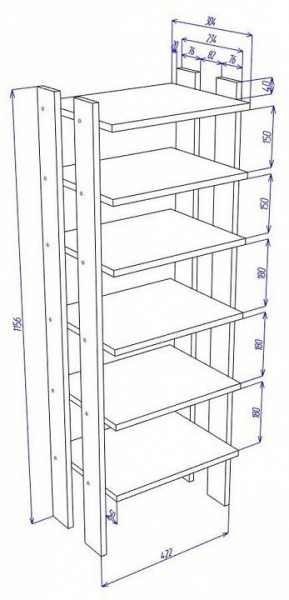 Стеллаж для обуви Cross СТЕЛ1 в Тюмени - tumen.mebel24.online | фото 4