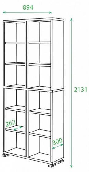 Стеллаж Домино ПУ-30-1 в Тюмени - tumen.mebel24.online | фото 2