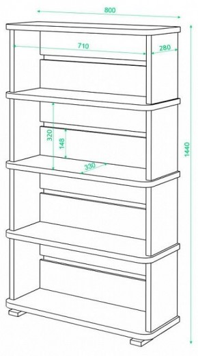 Стеллаж Домино СБ-25/4 в Тюмени - tumen.mebel24.online | фото 2