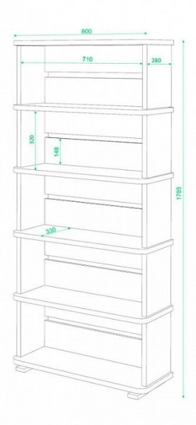 Стеллаж Домино СБ-25/5 в Тюмени - tumen.mebel24.online | фото 2