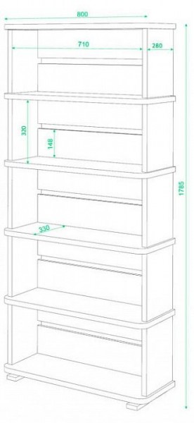 Стеллаж Домино СБ-25/5 в Тюмени - tumen.mebel24.online | фото 2