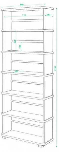 Стеллаж Домино СБ-25/6 в Тюмени - tumen.mebel24.online | фото 2