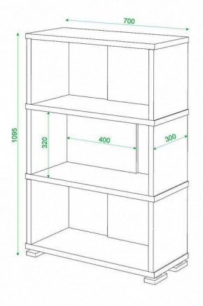 Стеллаж книжный Домино нельсон СБ-10_3 в Тюмени - tumen.mebel24.online | фото 2