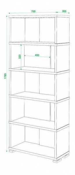 Стеллаж книжный Домино нельсон СБ-10_5 в Тюмени - tumen.mebel24.online | фото 3