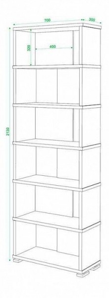 Стеллаж книжный Домино нельсон СБ-10_6 в Тюмени - tumen.mebel24.online | фото 2