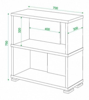 Стеллаж книжный Домино СБ-10_2 в Тюмени - tumen.mebel24.online | фото 3