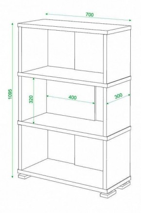 Стеллаж книжный Домино СБ-10_3 в Тюмени - tumen.mebel24.online | фото 3