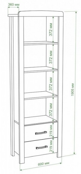 Стеллаж комбинированный Бартоло ВТД в Тюмени - tumen.mebel24.online | фото 2