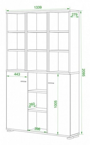 Стеллаж комбинированный Домино нельсон ПУ-40-6 в Тюмени - tumen.mebel24.online | фото 2