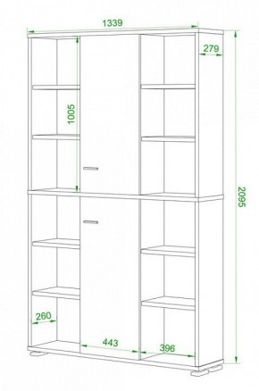 Стеллаж комбинированный Домино ПУ-40-2 в Тюмени - tumen.mebel24.online | фото 2