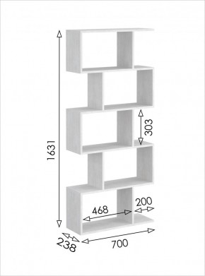 Стеллаж открытый мини 2 Вена в Тюмени - tumen.mebel24.online | фото 3
