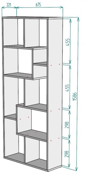Стеллаж S8 1586х675х221 в Тюмени - tumen.mebel24.online | фото 2