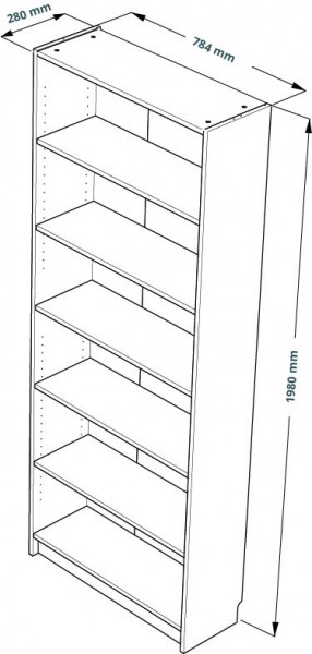 Стеллаж Варма 80, высокий с шестью полками, цвет белый в Тюмени - tumen.mebel24.online | фото 3
