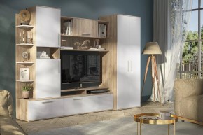 Стенка Денвер (СТЛ.151.01) Дуб сонома/Белый в Тюмени - tumen.mebel24.online | фото 3