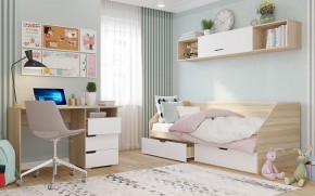 Стол 1200/3 ящика АНТАЛИЯ (Сонома/Белый софт) в Тюмени - tumen.mebel24.online | фото 2