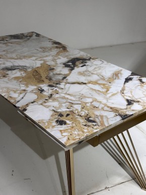 Стол ACERRA NEW 160 GLOSS GRAND JADE SOLID CERAMIC/ каркас цвета шампань, ®DISAUR в Тюмени - tumen.mebel24.online | фото 5