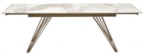 Стол ACERRA NEW 160 GLOSS LUXURY PANDORA SOLID CERAMIC/ каркас цвета шампань, ®DISAUR в Тюмени - tumen.mebel24.online | фото 5