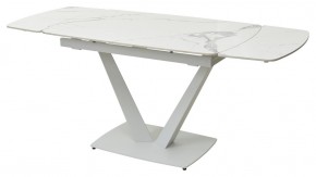 Стол ALATRI 120 GLOSS STATUARIO WHITE SOLID CERAMIC / WHITE, ®DISAUR в Тюмени - tumen.mebel24.online | фото 5