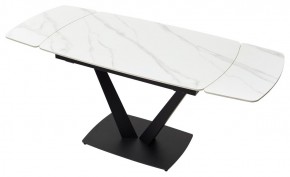 Стол ALATRI 120 MATT WHITE MARBLE SOLID CERAMIC / BLACK, ®DISAUR в Тюмени - tumen.mebel24.online | фото 4