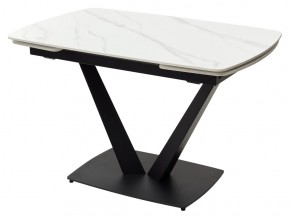 Стол ALATRI 120 MATT WHITE MARBLE SOLID CERAMIC / BLACK, ®DISAUR в Тюмени - tumen.mebel24.online | фото 7