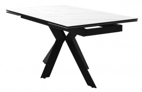 Стол BELLUNO 160 MARBLES KL-99 Белый мрамор матовый, итальянская керамика/ черный каркас, ®DISAUR в Тюмени - tumen.mebel24.online | фото 2