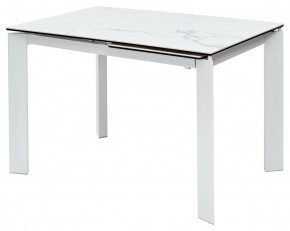 Стол CORNER 120 MATTE STATUARIO Белый мрамор матовый керамика, стекло/ белый каркас, ®DISAUR в Тюмени - tumen.mebel24.online | фото 2