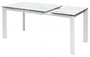 Стол CORNER 120 MATTE STATUARIO Белый мрамор матовый керамика, стекло/ белый каркас, ®DISAUR в Тюмени - tumen.mebel24.online | фото 5