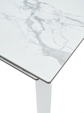 Стол CORNER 120 MATTE STATUARIO Белый мрамор матовый керамика, стекло/ белый каркас, ®DISAUR в Тюмени - tumen.mebel24.online | фото 6