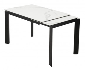 Стол CORNER 120 MATTE STATUARIO Белый мрамор матовый керамика, стекло/ черный каркас, ®DISAUR в Тюмени - tumen.mebel24.online | фото 3