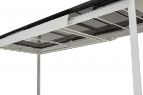 Стол CREMONA 140 HIGH GLOSS STATUARIO Белый мрамор глянцевый, керамика/ белый каркас, ®DISAUR в Тюмени - tumen.mebel24.online | фото 2