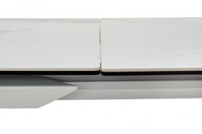Стол CREMONA 140 HIGH GLOSS STATUARIO Белый мрамор глянцевый, керамика/ белый каркас, ®DISAUR в Тюмени - tumen.mebel24.online | фото 3