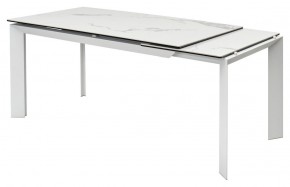 Стол CREMONA 140 HIGH GLOSS STATUARIO Белый мрамор глянцевый, керамика/ белый каркас, ®DISAUR в Тюмени - tumen.mebel24.online | фото 7