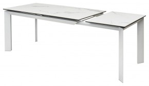 Стол CREMONA 140 HIGH GLOSS STATUARIO Белый мрамор глянцевый, керамика/ белый каркас, ®DISAUR в Тюмени - tumen.mebel24.online | фото 8