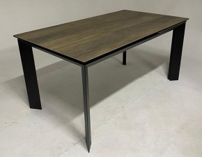 Стол CREMONA 140 KL-61 под дерево, итальянская керамика/ черный каркас, ®DISAUR в Тюмени - tumen.mebel24.online | фото 2