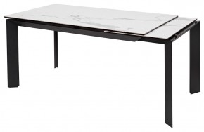 Стол CREMONA 140 MATTE STATUARIO Белый мрамор матовый, керамика/ черный каркас, ®DISAUR в Тюмени - tumen.mebel24.online | фото 6