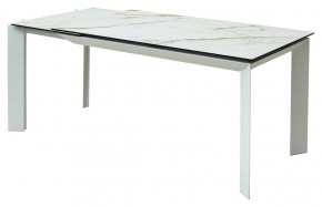 Стол CREMONA 180 KL-188 Контрастный мрамор матовый, итальянская керамика/ белый каркас, ®DISAUR в Тюмени - tumen.mebel24.online | фото 3