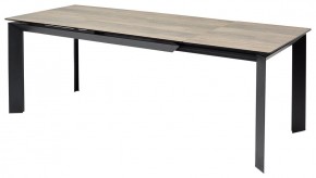 Стол CREMONA 180 KL-61 Под дерево, итальянская керамика / черный каркас, ®DISAUR в Тюмени - tumen.mebel24.online | фото 1