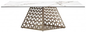 Стол ENNA 220 KL-188 Контрастный мрамор матовый, итальянская керамика/ каркас цвета шампань, ®DISAUR в Тюмени - tumen.mebel24.online | фото 10